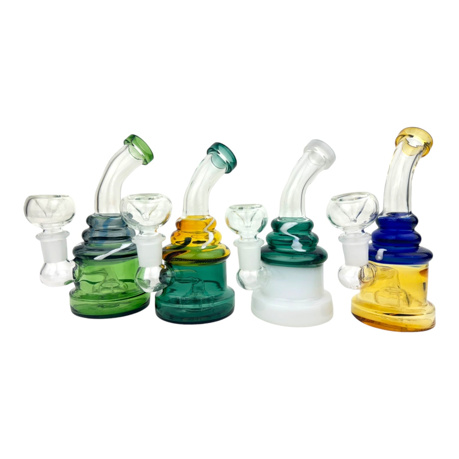 5" Mini Cup Cake Glass Water Pipe (Assorted Colors)