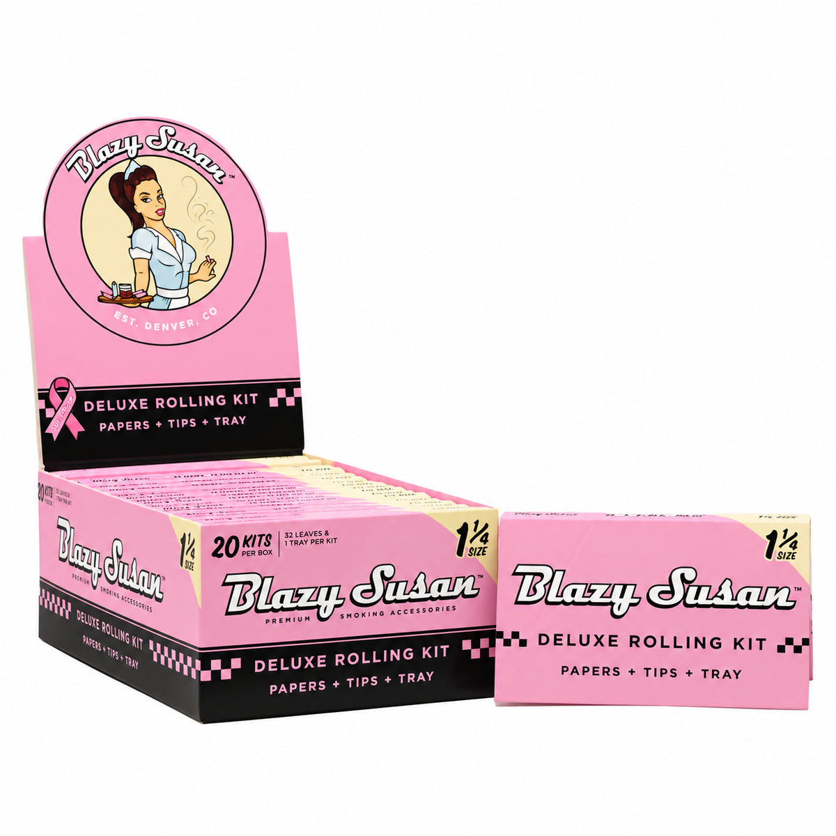 Blazy Susan Deluxe Rolling Kit 1 1/4size | 32 Leaves & 1 Tray Per Kit | 20 Kits Per Box