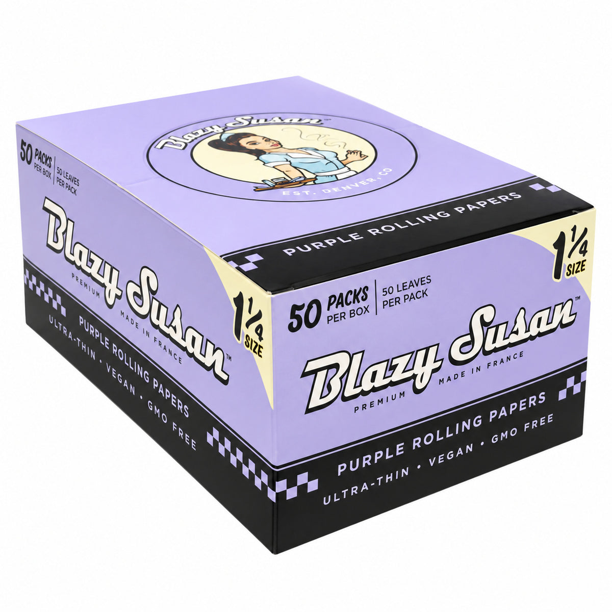 Blazy Susan Purple 1-1/4" Rolling Papers 50ct