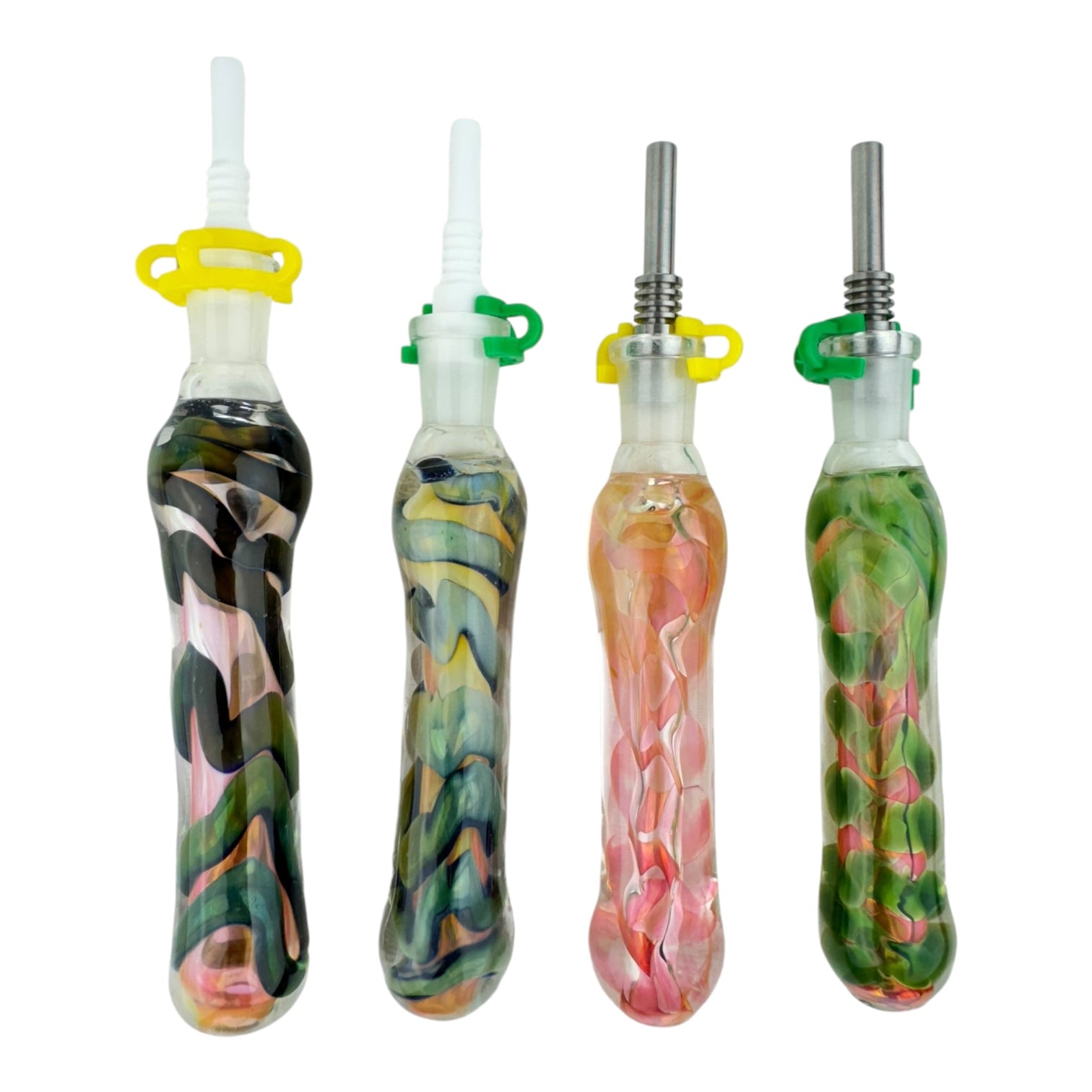 5" 10mm Wig Wag Nectar Collector - Assorted Colors "HS04"