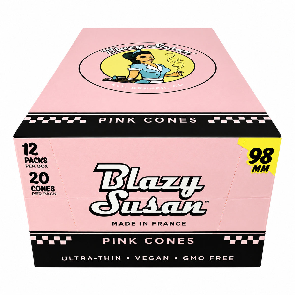 Blazy Susan 98MM Pre Rolled Cones (12 Pack x 20 Per Pack)