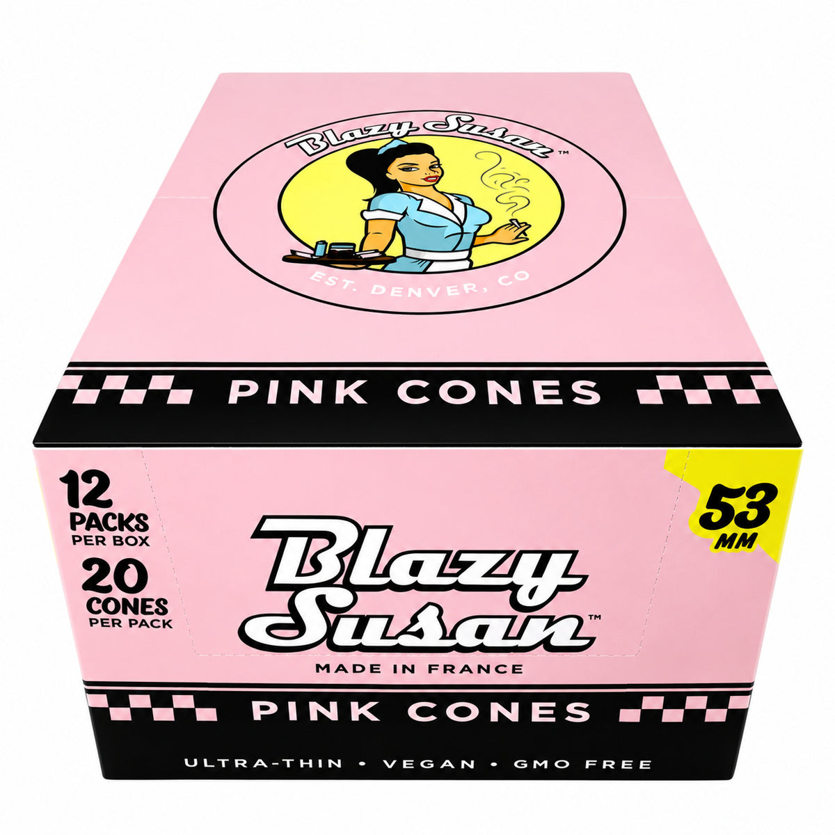 Blazy Susan Shorty 53MM Pre Rolled Cones (12 Pack x 20 Per Pack)