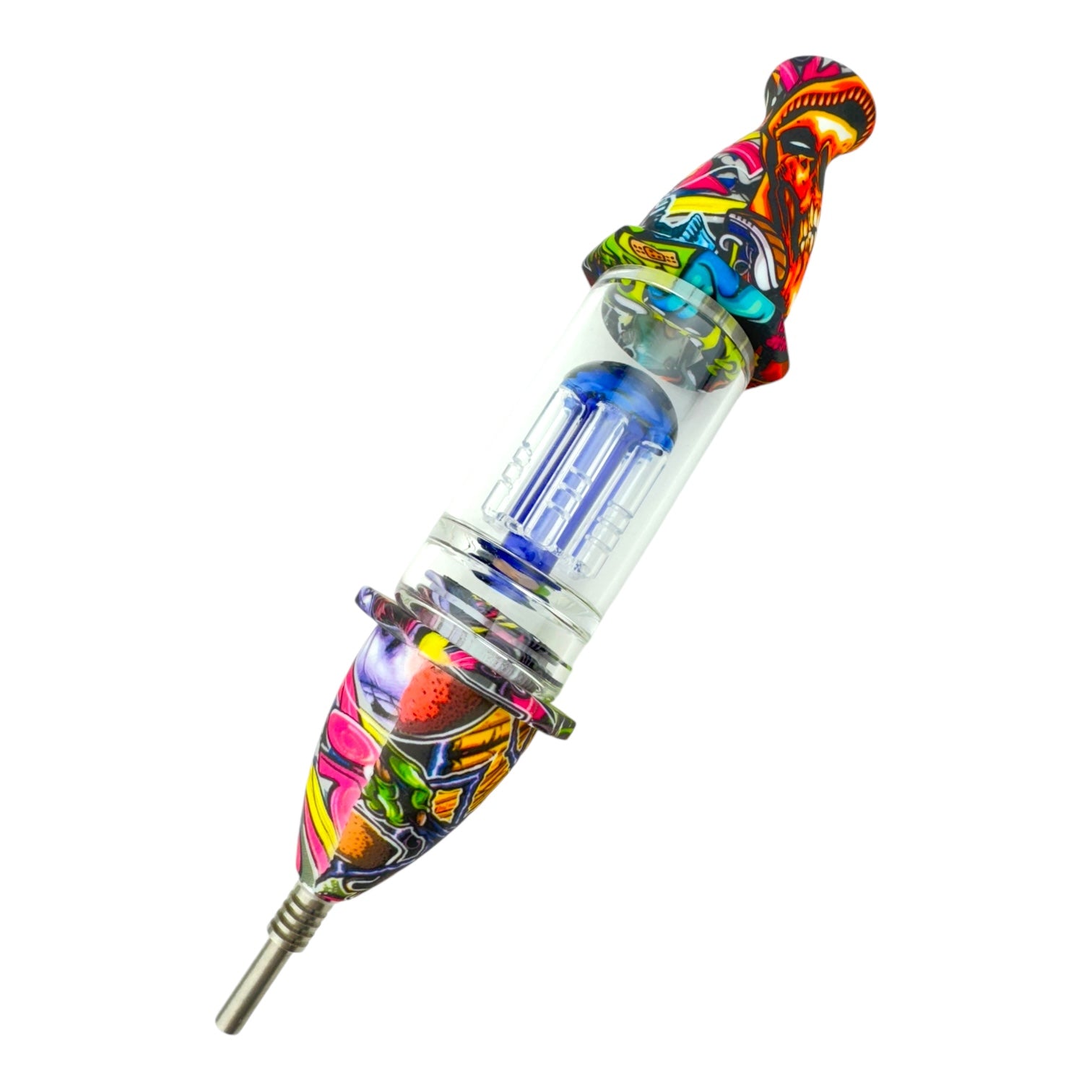 8'' Printed Rocket Silicone Nectar Collector w/ 6-Arm Tree Perc (SNC 11P)