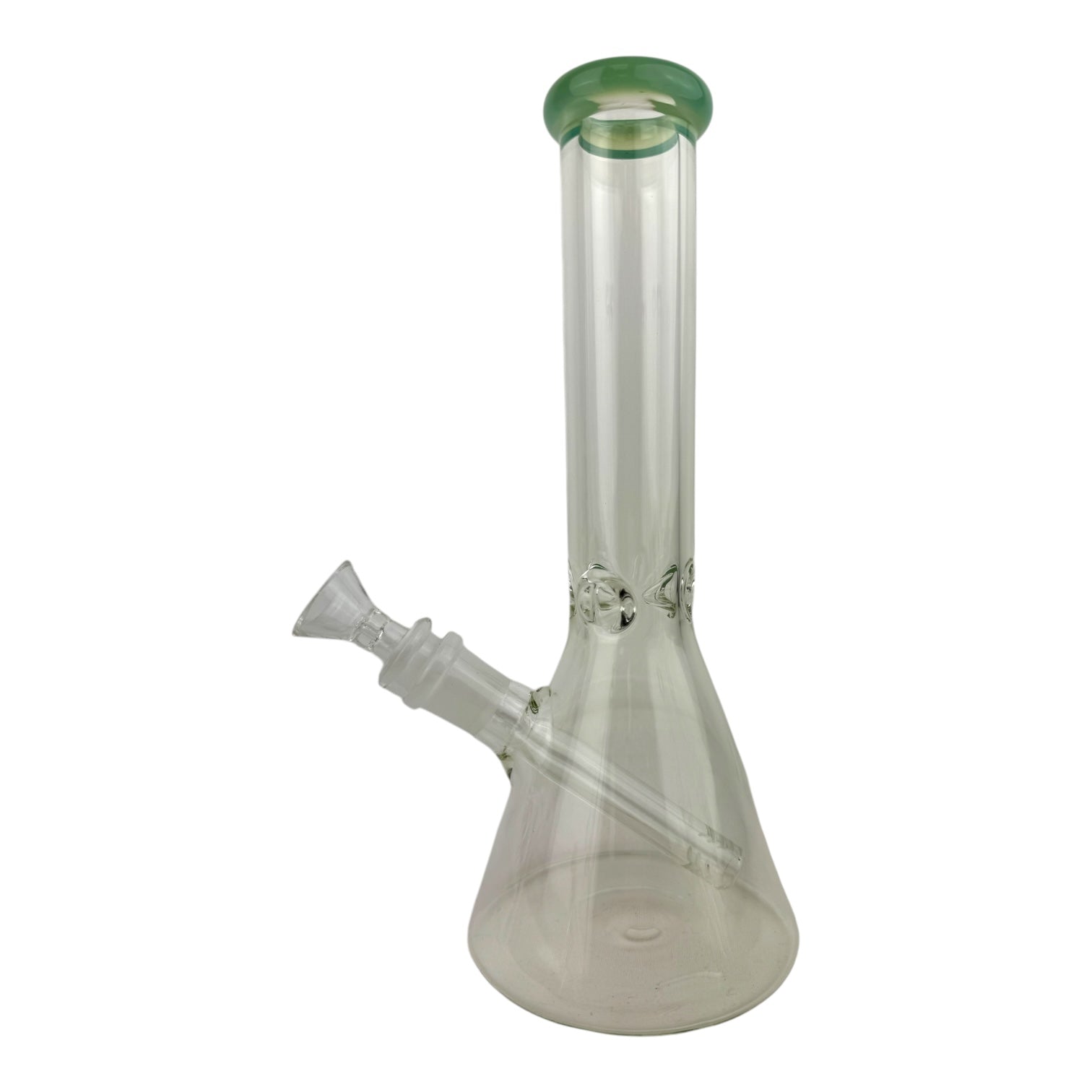 10"Beaker Colored Top G/G Glass Water Pipe
