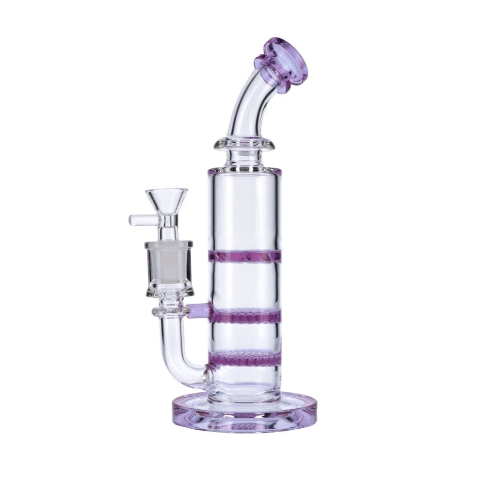10" Triple Honeycomb Disc Perc Glass Water Pipe