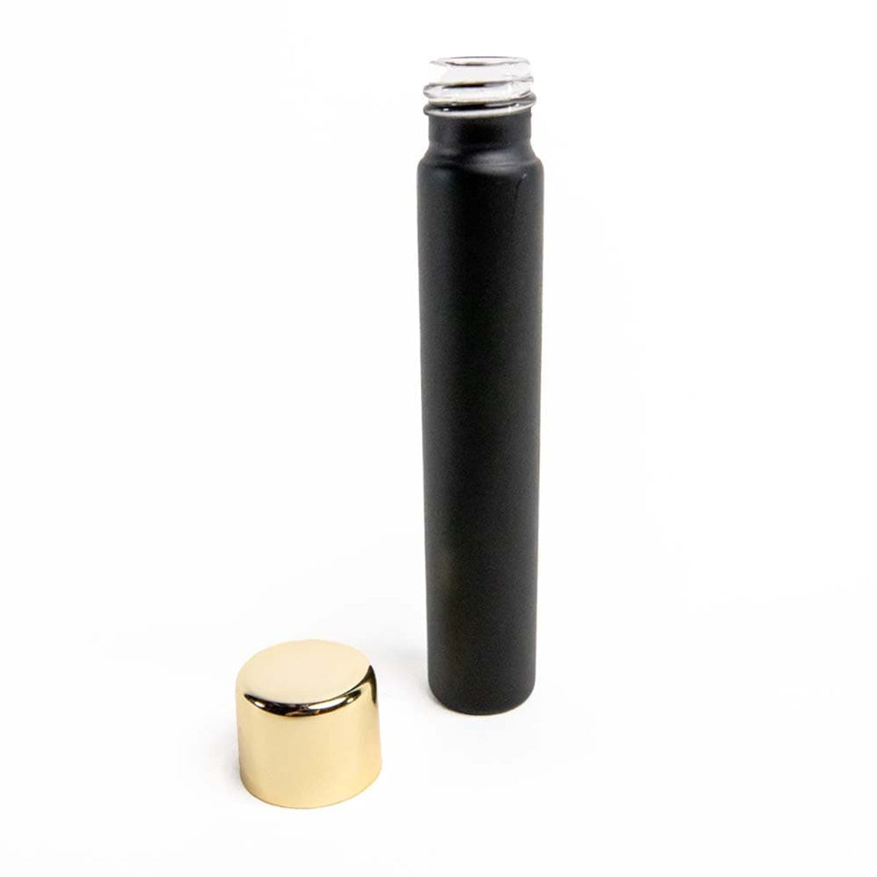 115x20 MM Regular Black Glass Tube With White Cap