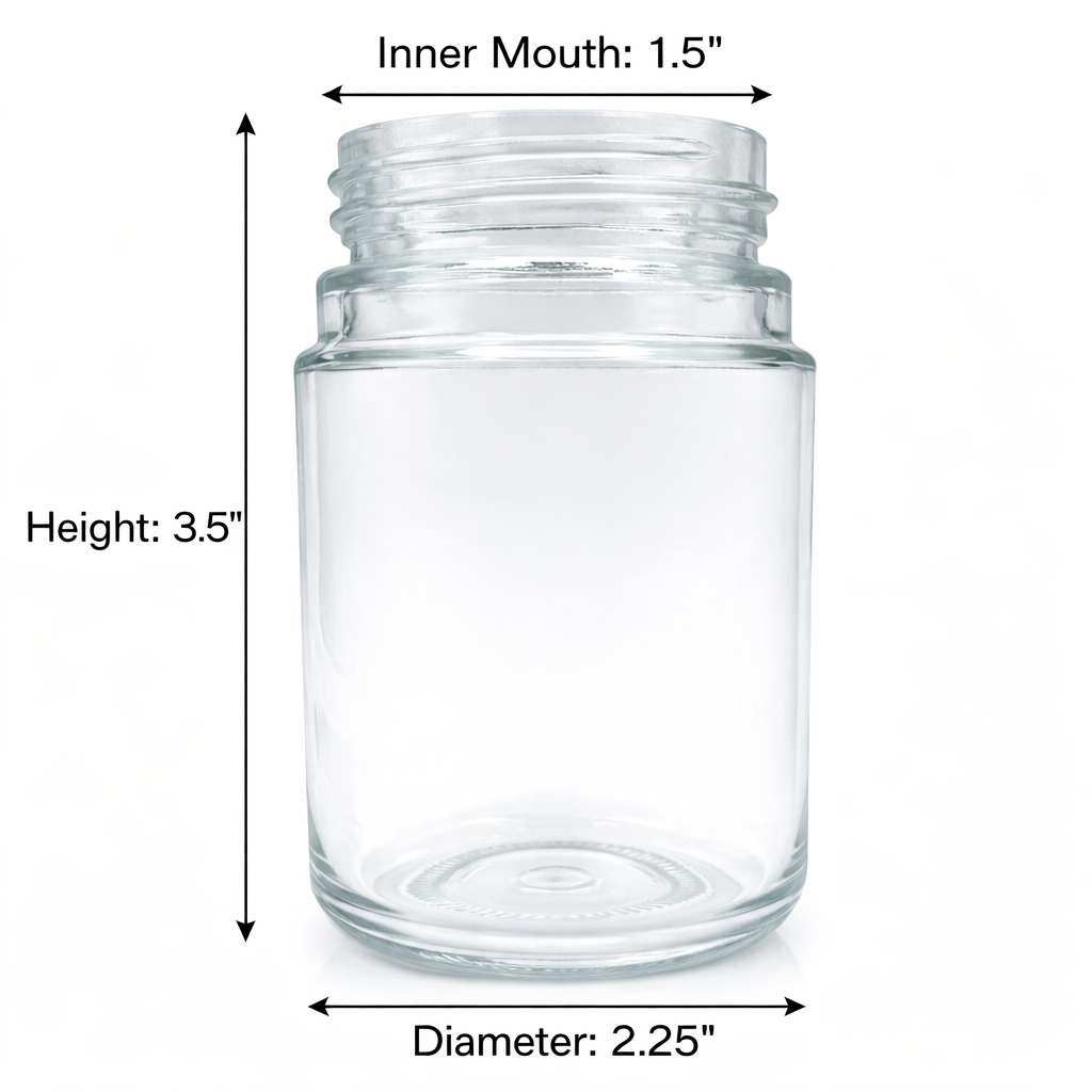 120ml (4oz) Round (Bullet) Child Resistant Jar with Gold Cap