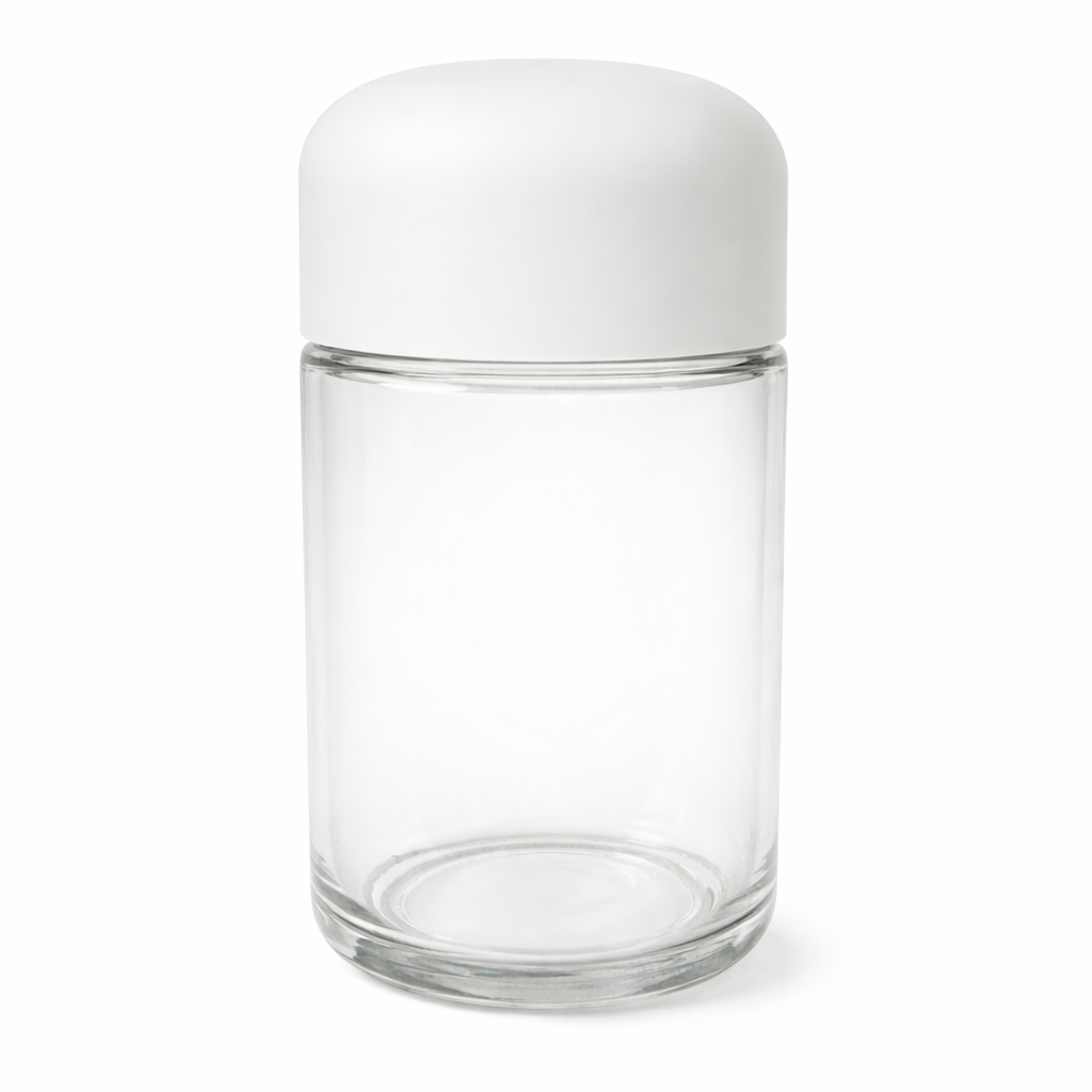 120ml (4oz) Round (Bullet) Child Resistant Jar with White Cap