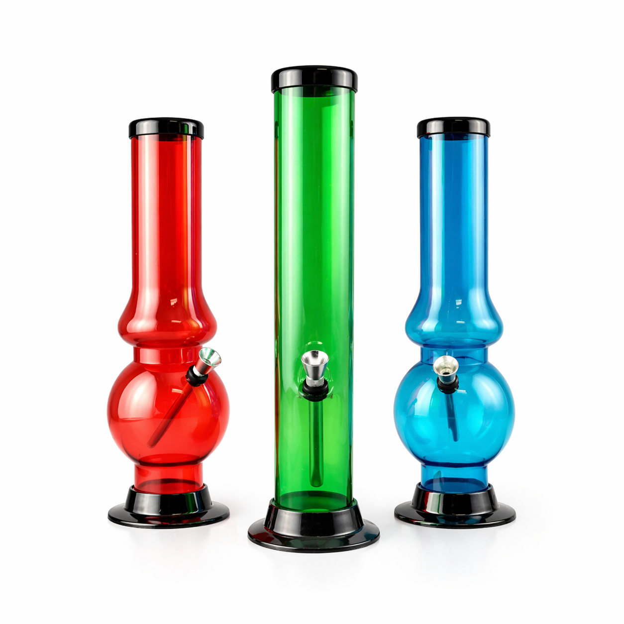 12" Acrylic Water Pipe (2" x 12" Size) - Assorted Colors
