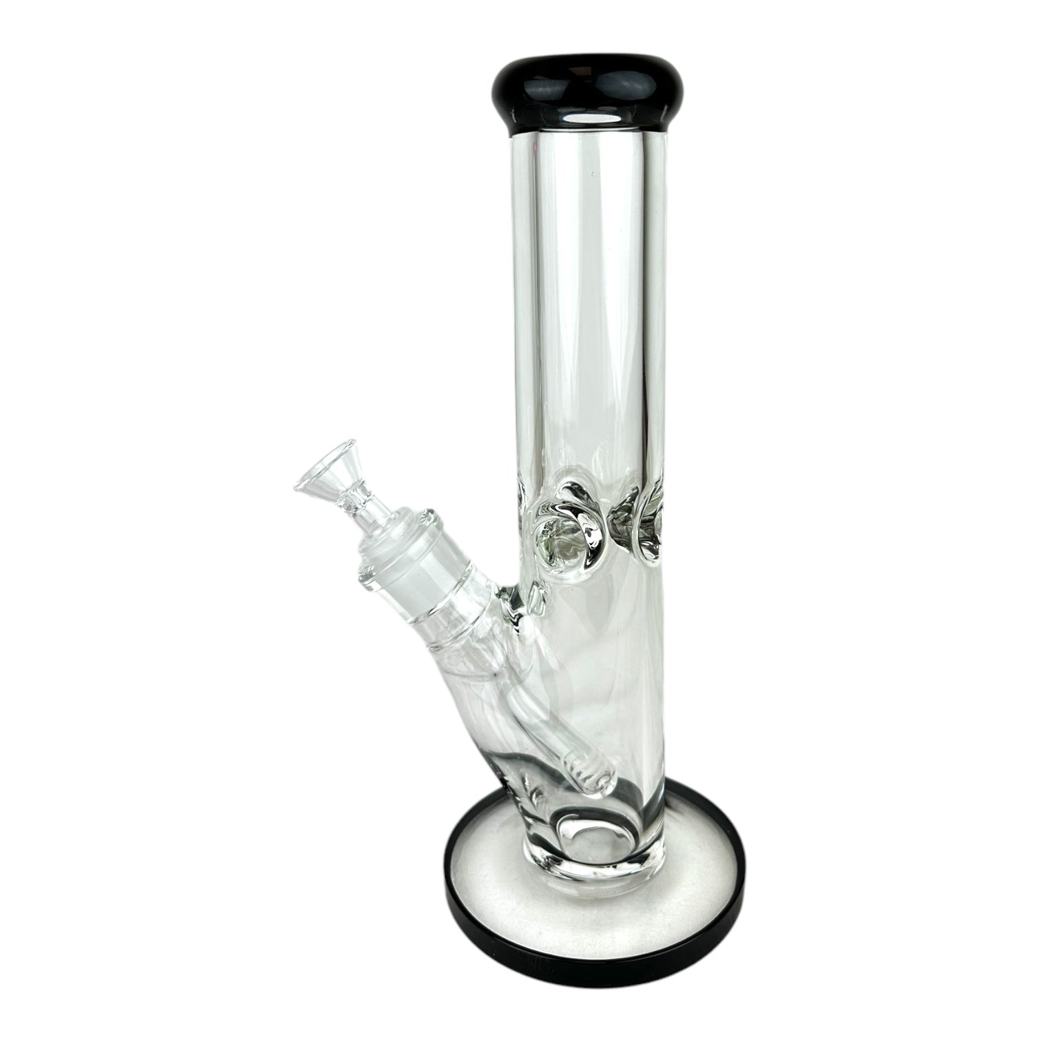 12" Straight Tube 9mm Glass Water Pipe