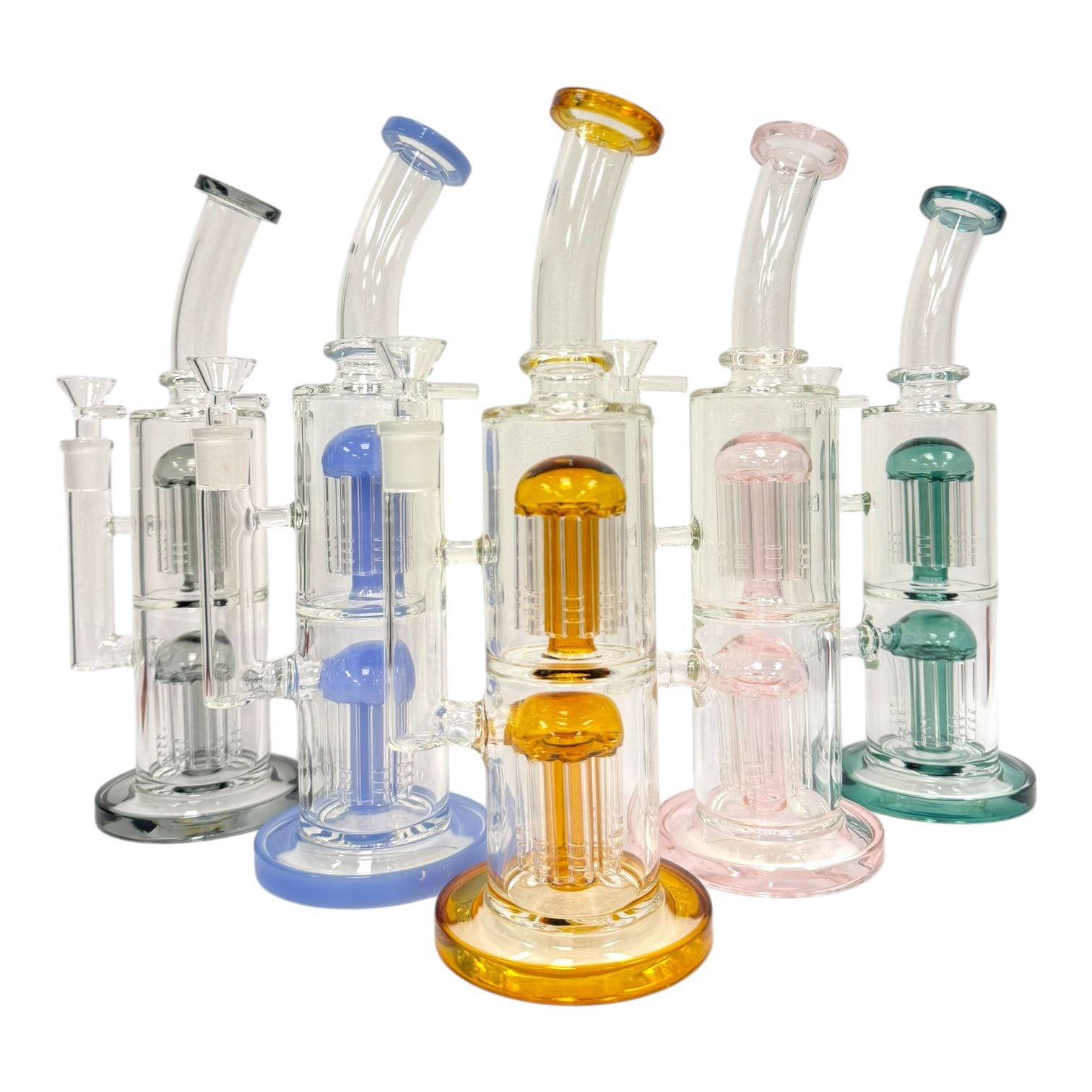 12" Tree Perc Glass Water Pipe
