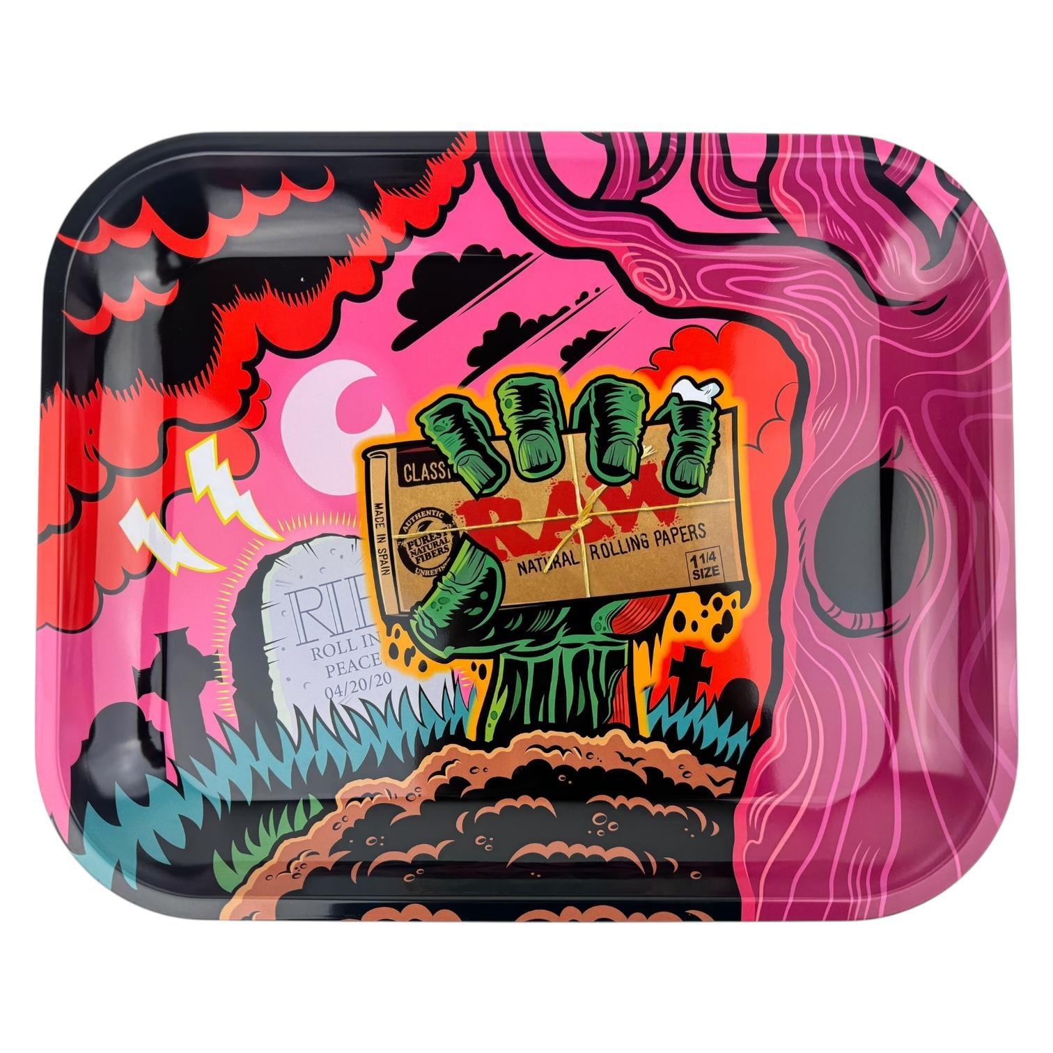 14″ x 11″ Raw Large Metal Rolling Tray