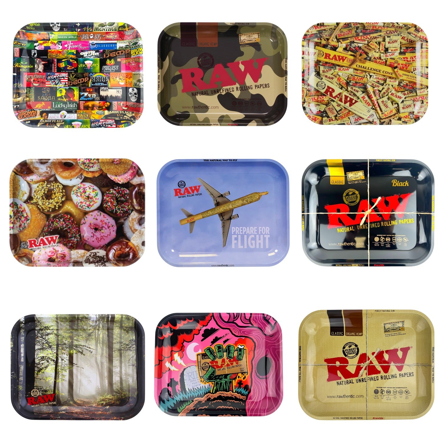 14″ x 11″ Raw Large Metal Rolling Tray