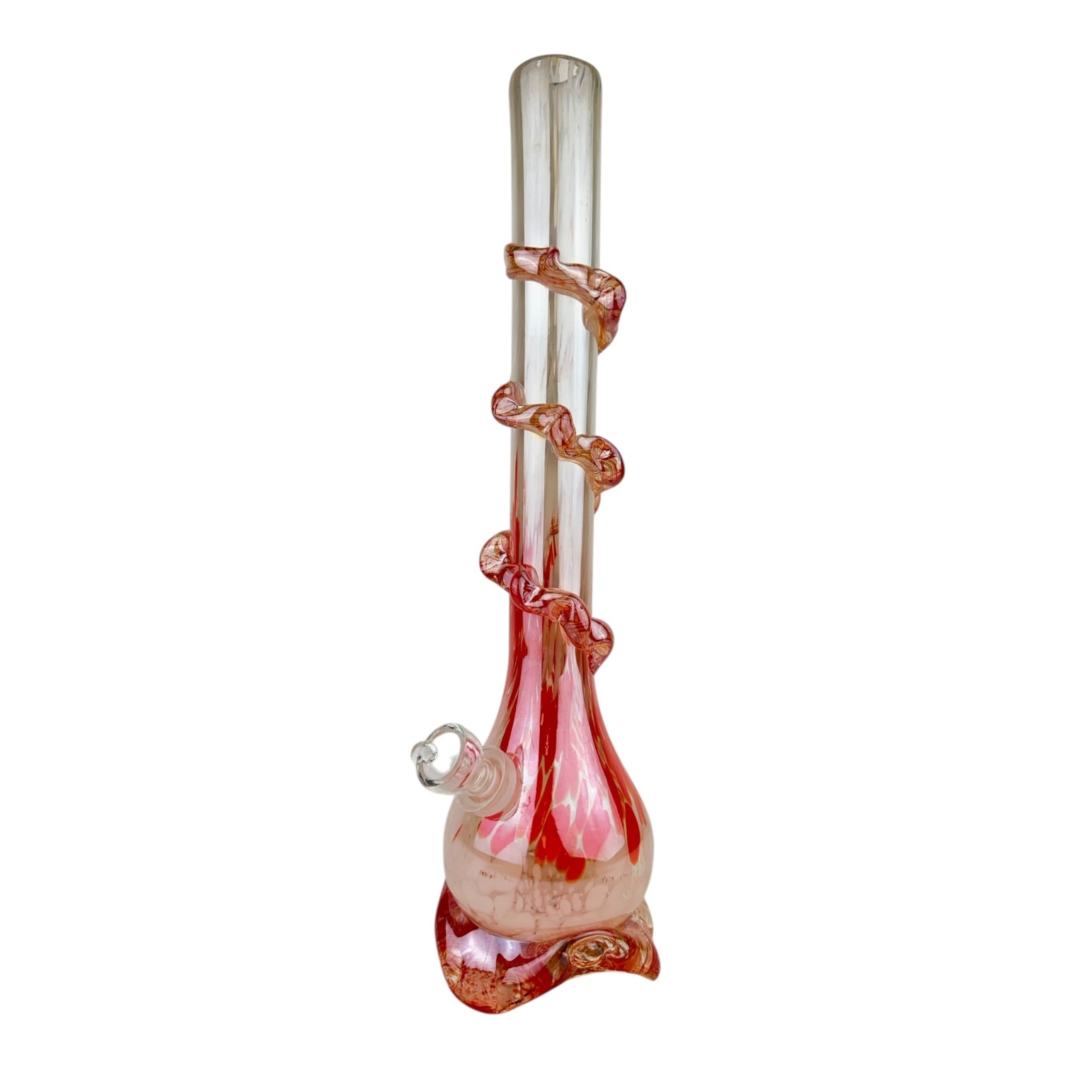 15" Chrome Twist Soft Glass Beaker Water Pipe