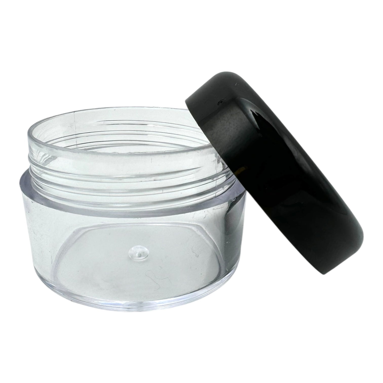 15ml Clear Plastic Jar with Black Cap