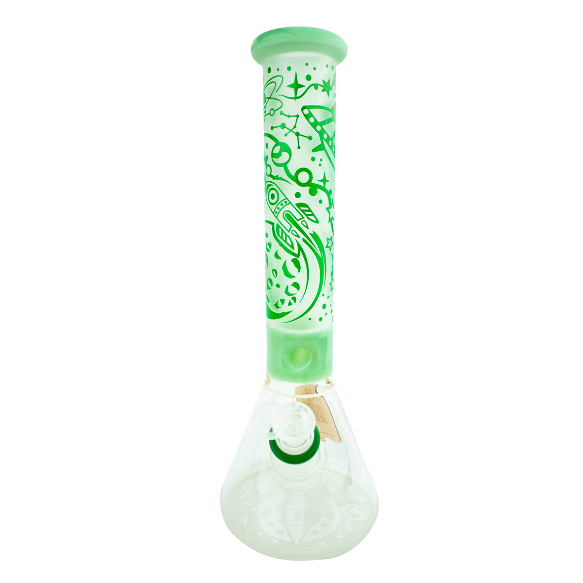 16" CHEECH Frosted Space Beaker Glass Water Pipe 'CH-165'