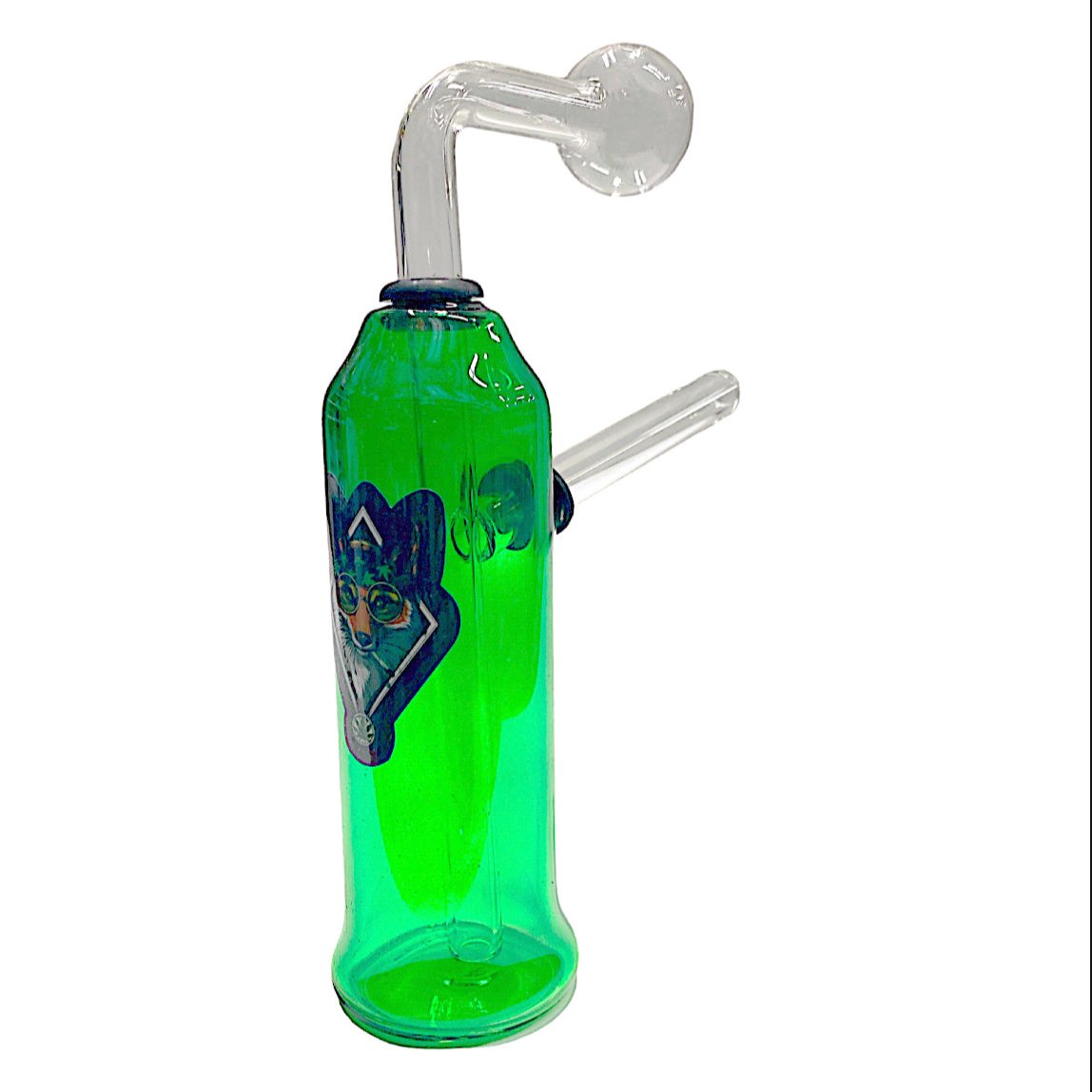 Colored Glass Bell Shape Large 44X4 OB Water Pipe - Assorted Stickers