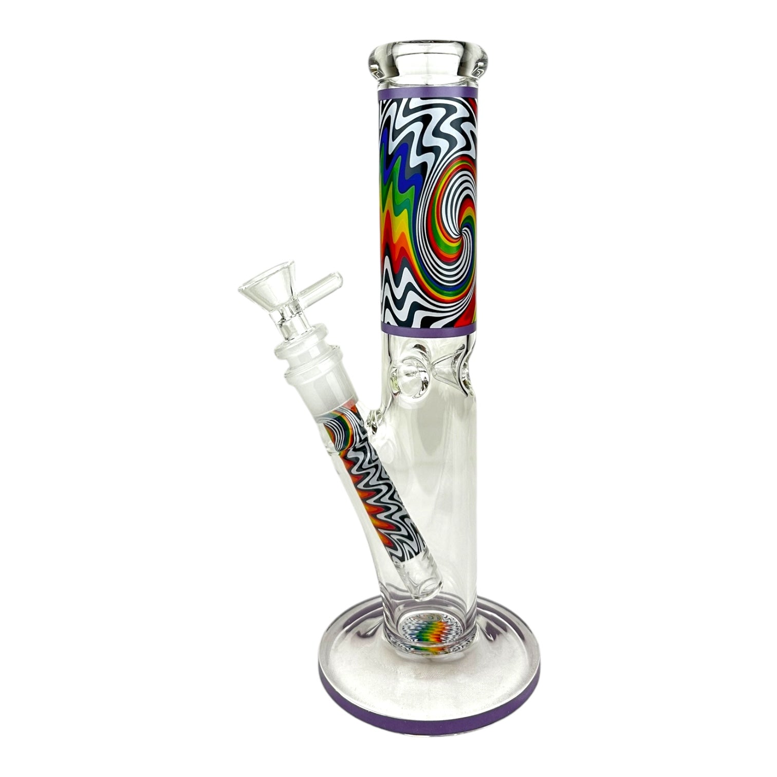 10" Wigwag Design Tall Glass Water Pipe "WP-5143"