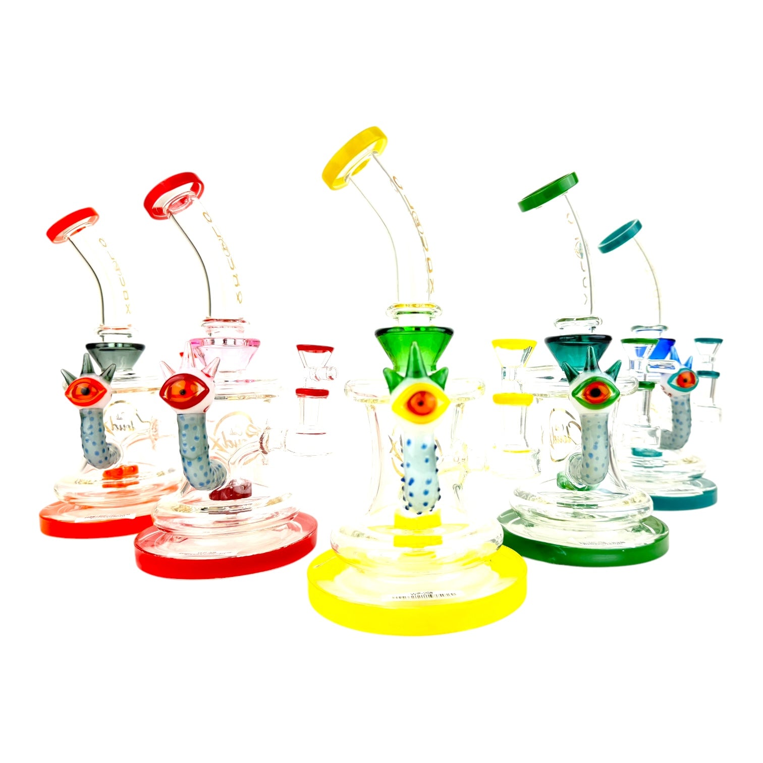Cali Cloud X 9" Eye Ball Bent Neck Water Pipe "WP208"