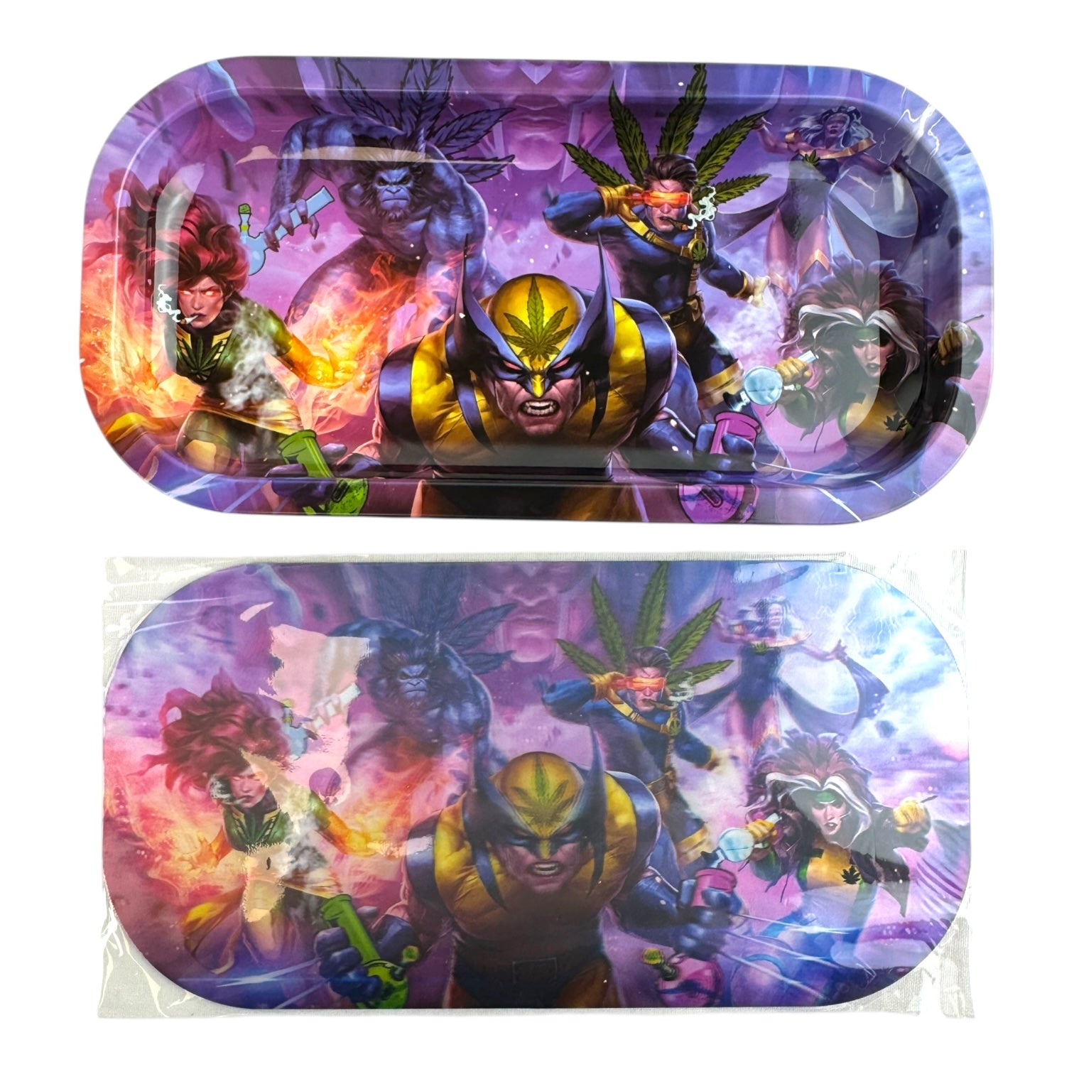 3D Small Metal Rolling Tray With Magnetic Lid 8" X 4"