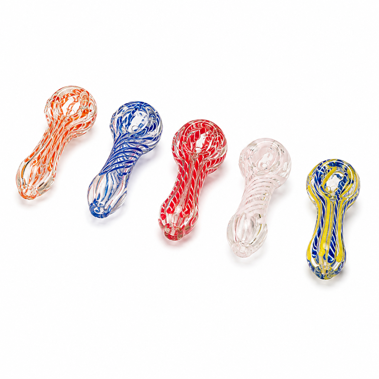 2.5" Hvy Glass Hand Pipe 38g 90ct Jar - Assorted Colors