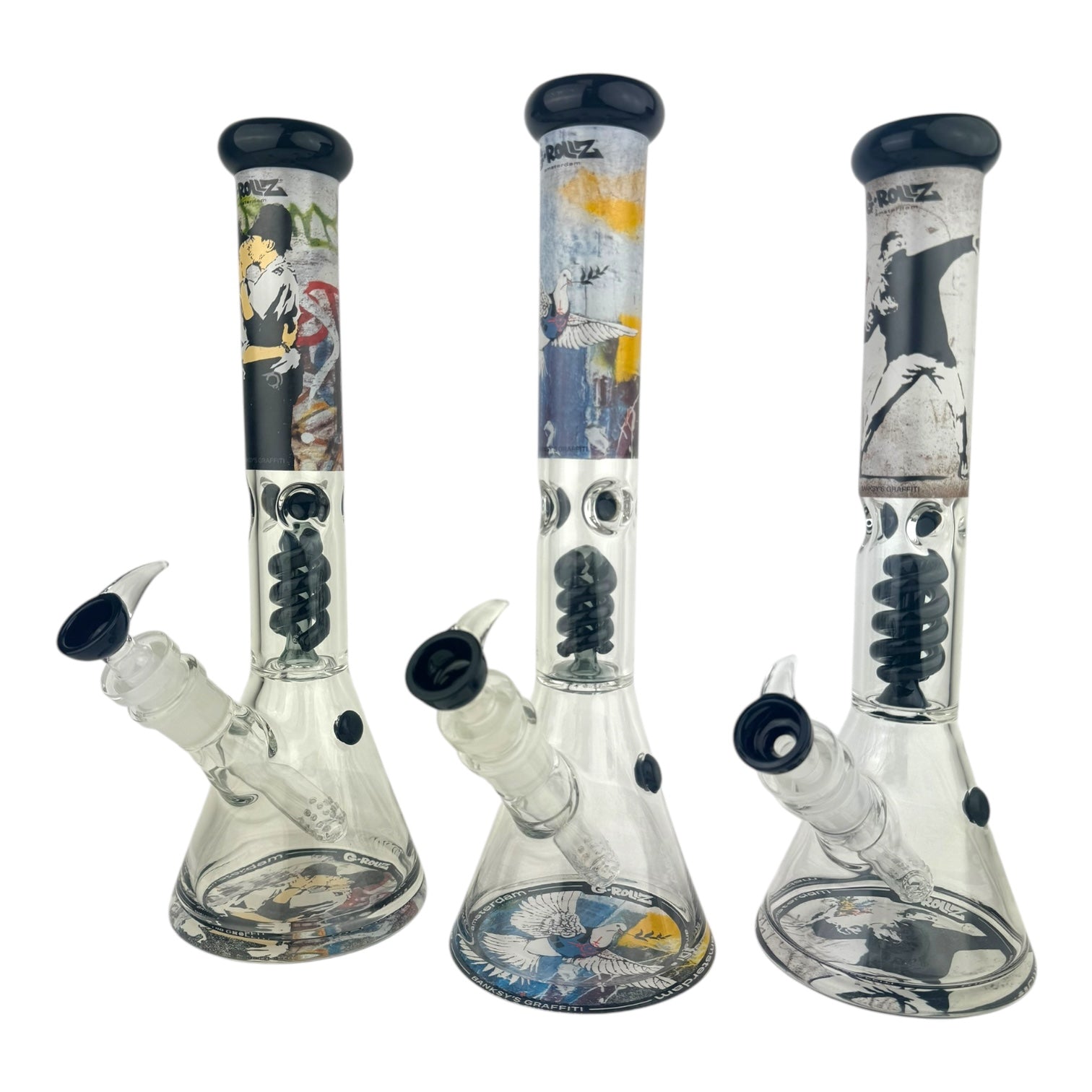 G-Rollz 18" Twist Perc Beaker Glass Water Pipe