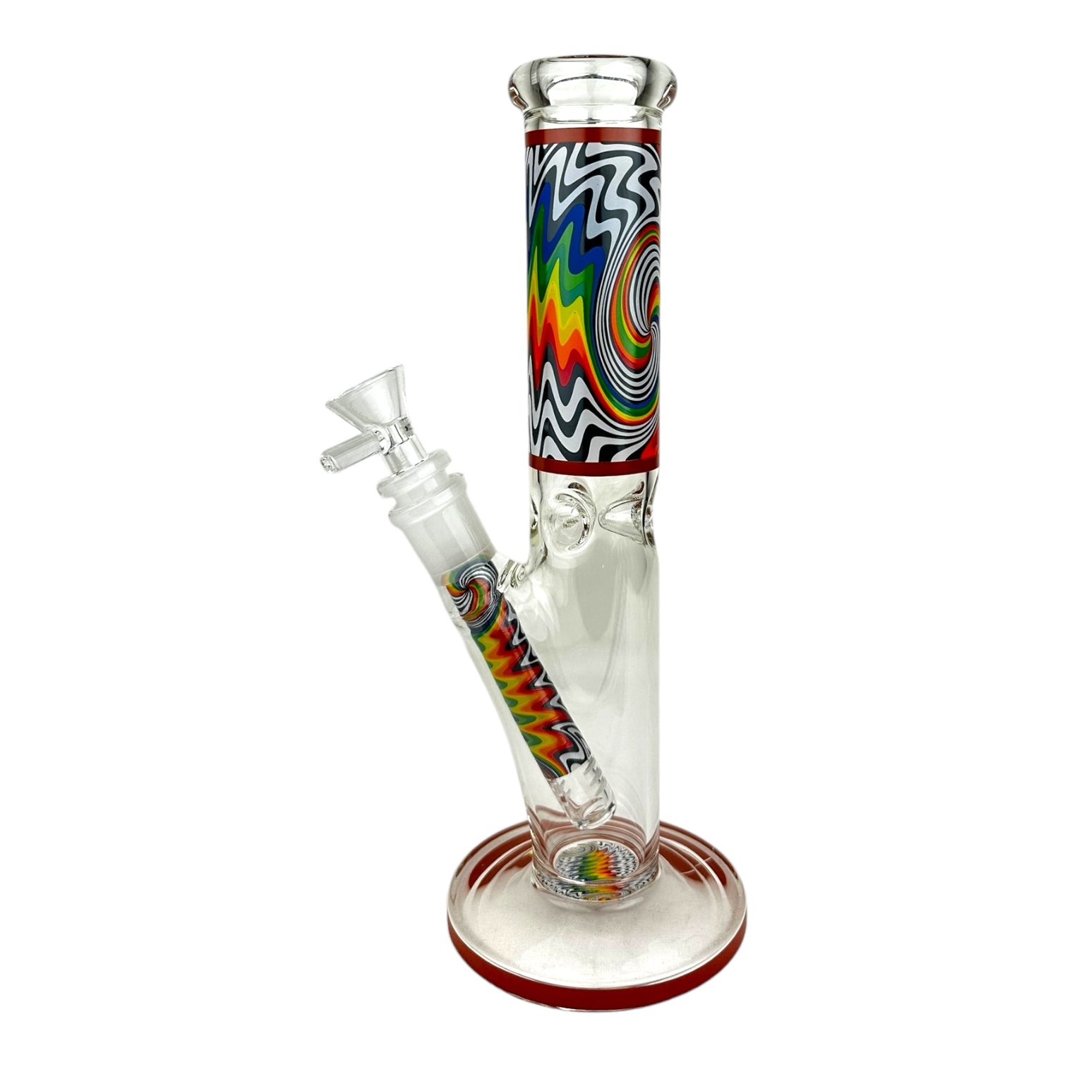 10" Wigwag Design Tall Glass Water Pipe "WP-5143"