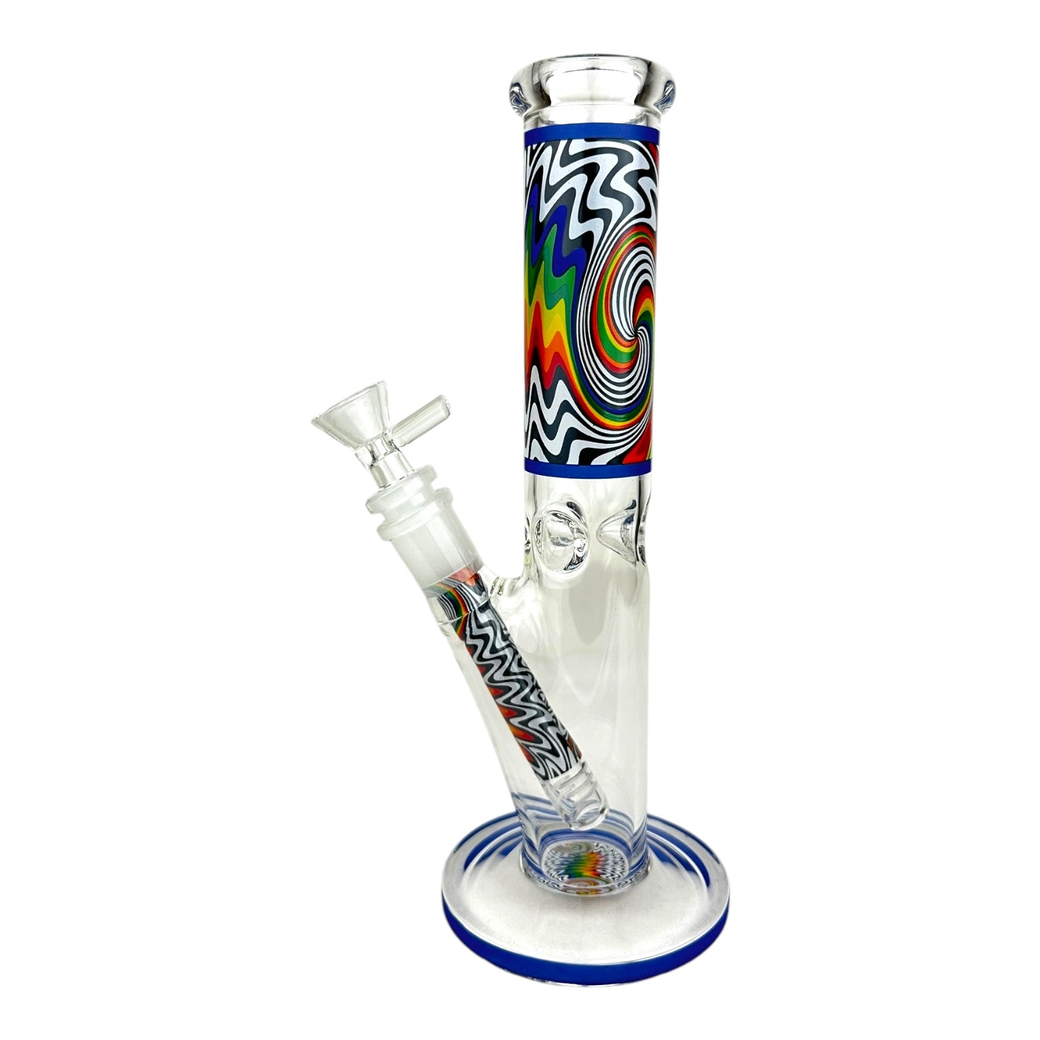 10" Wigwag Design Tall Glass Water Pipe "WP-5143"