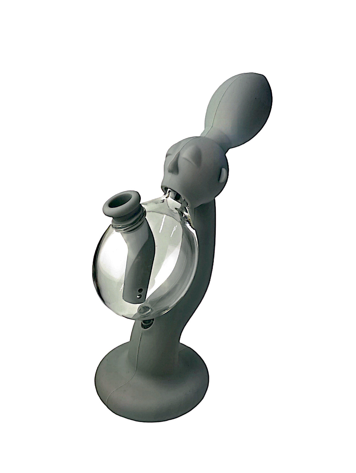 8" Magnifying Bubble Dome Silicone Water Pipe With Glass Bowl