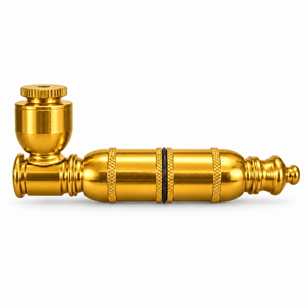 3.5" Metal Hand Pipe Anodized w/ Single Rubber Seal