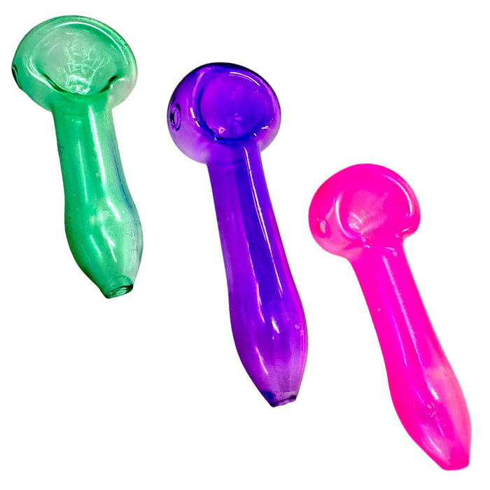3.5" Thin Neon Color Glass Hand Pipe (Assorted Colors)