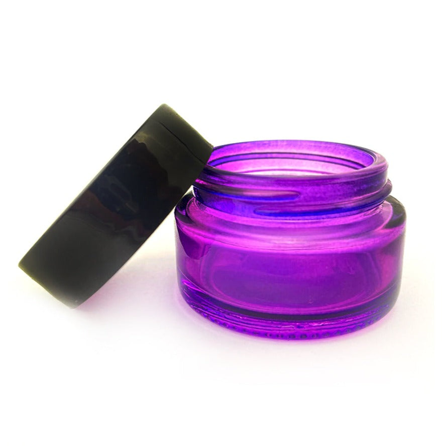 30ml Black Plastic Top Color Glass Jar Container