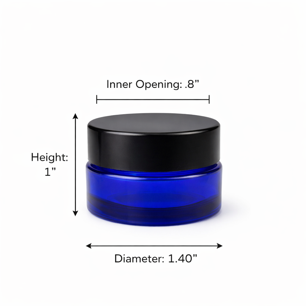 30ml Black Plastic Top Color Glass Jar Container