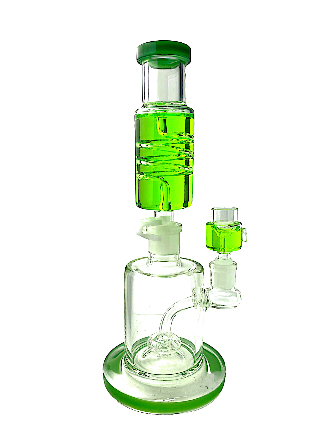 10" HiSoul Freezable Glycerin Glass Water Pipe with Matching Bowl