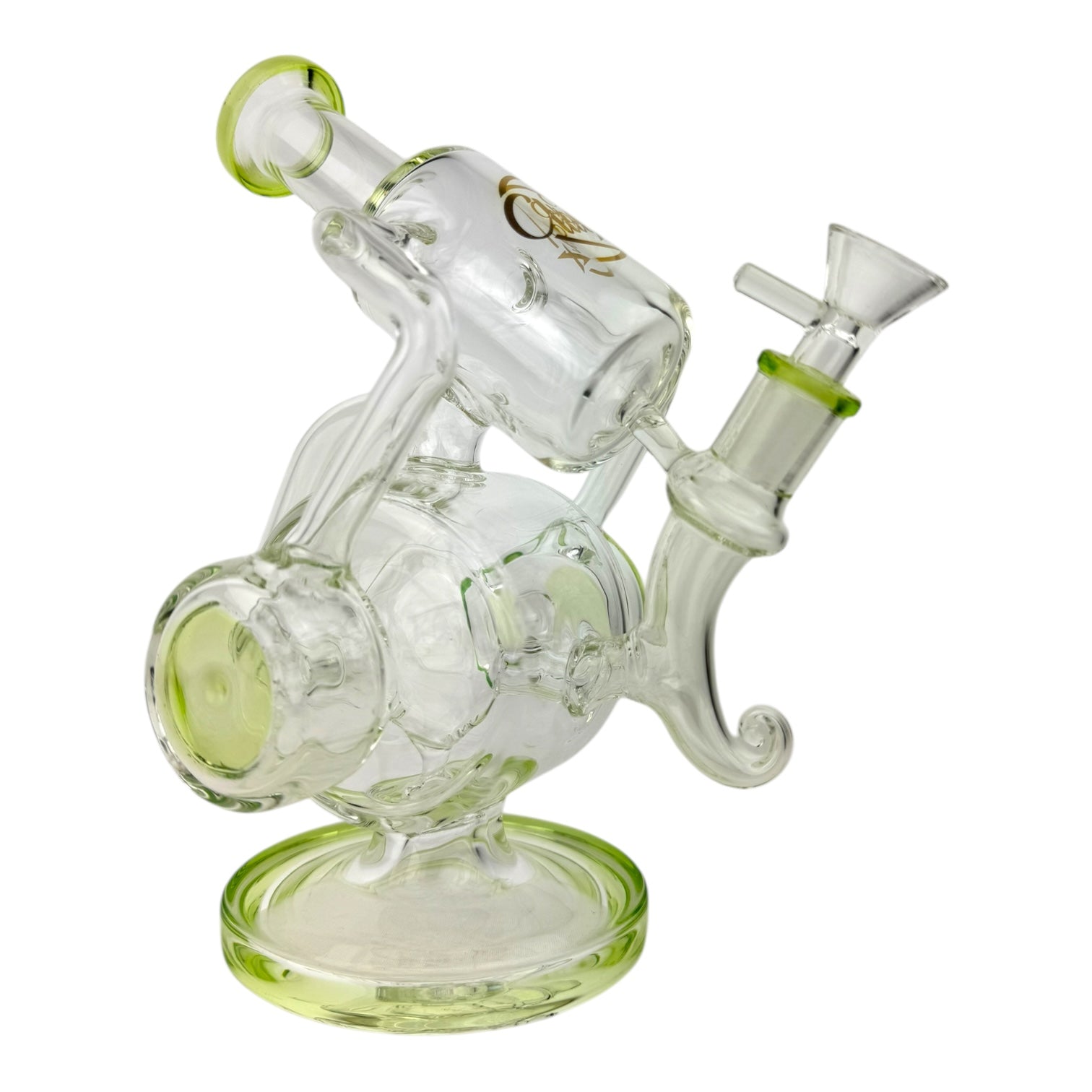 Cali Cloud 9.5"Cylinder Disk Recycler Glass Water Pipe "WP-58"