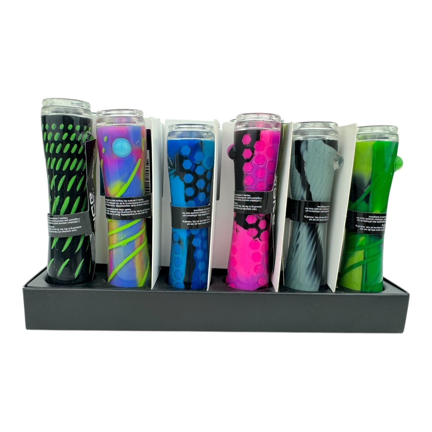 Eyce - ORAFLEX Shorty Silicone Chillum Handpipe - Assorted Colors (18 per Display)