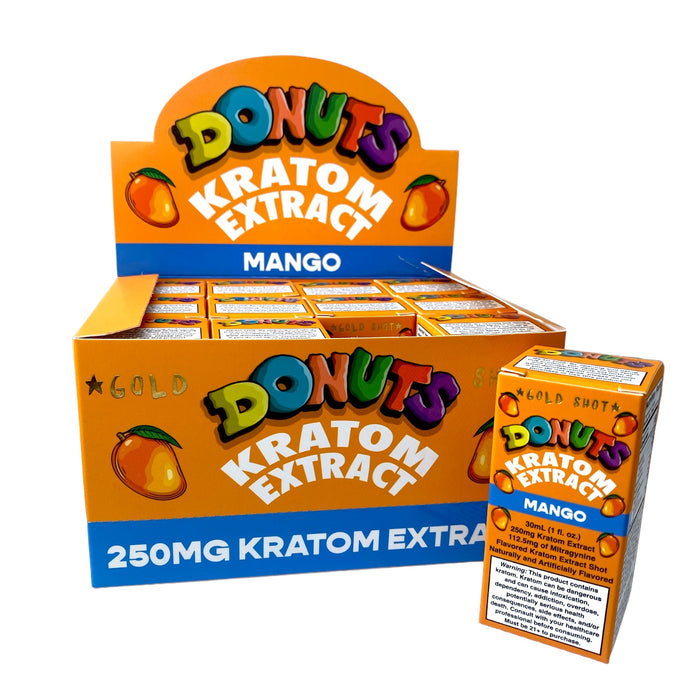 Donuts Kratom Extract Shot 30ml - Mango (12ct/Display)