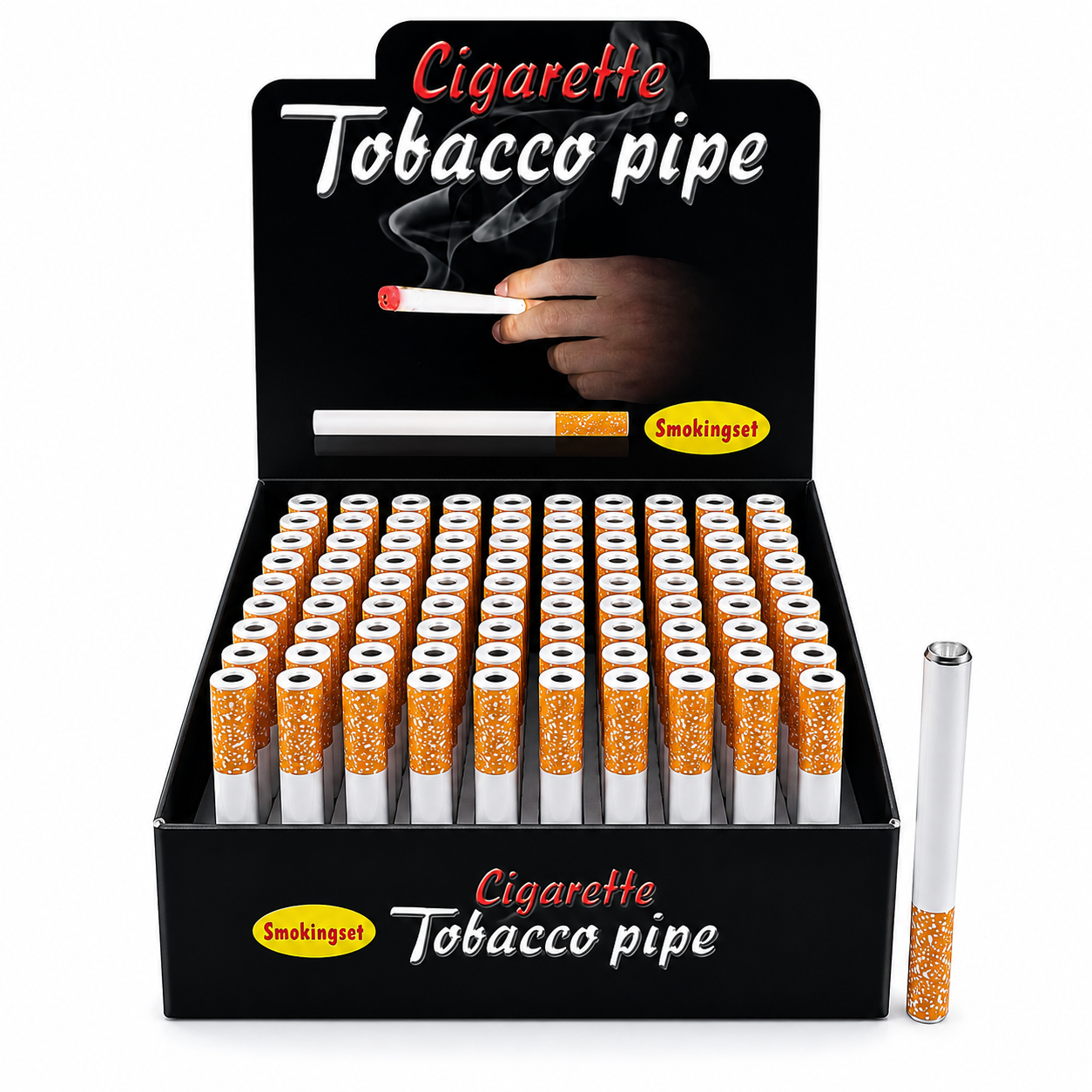3" Long Metal Cigarette 100ct Display - 18/Cs