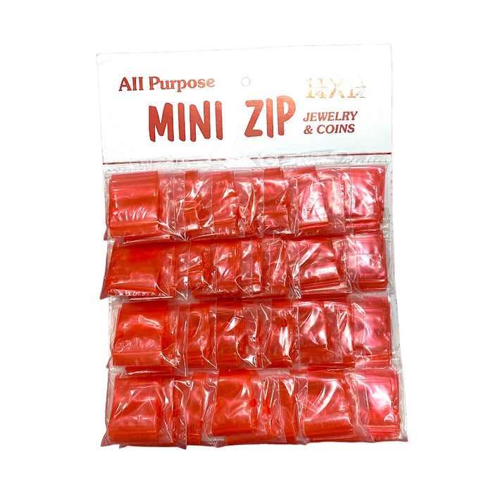 All Purpose Mini Zip Plastic Baggies Display 1 1/4 x 1 1/4