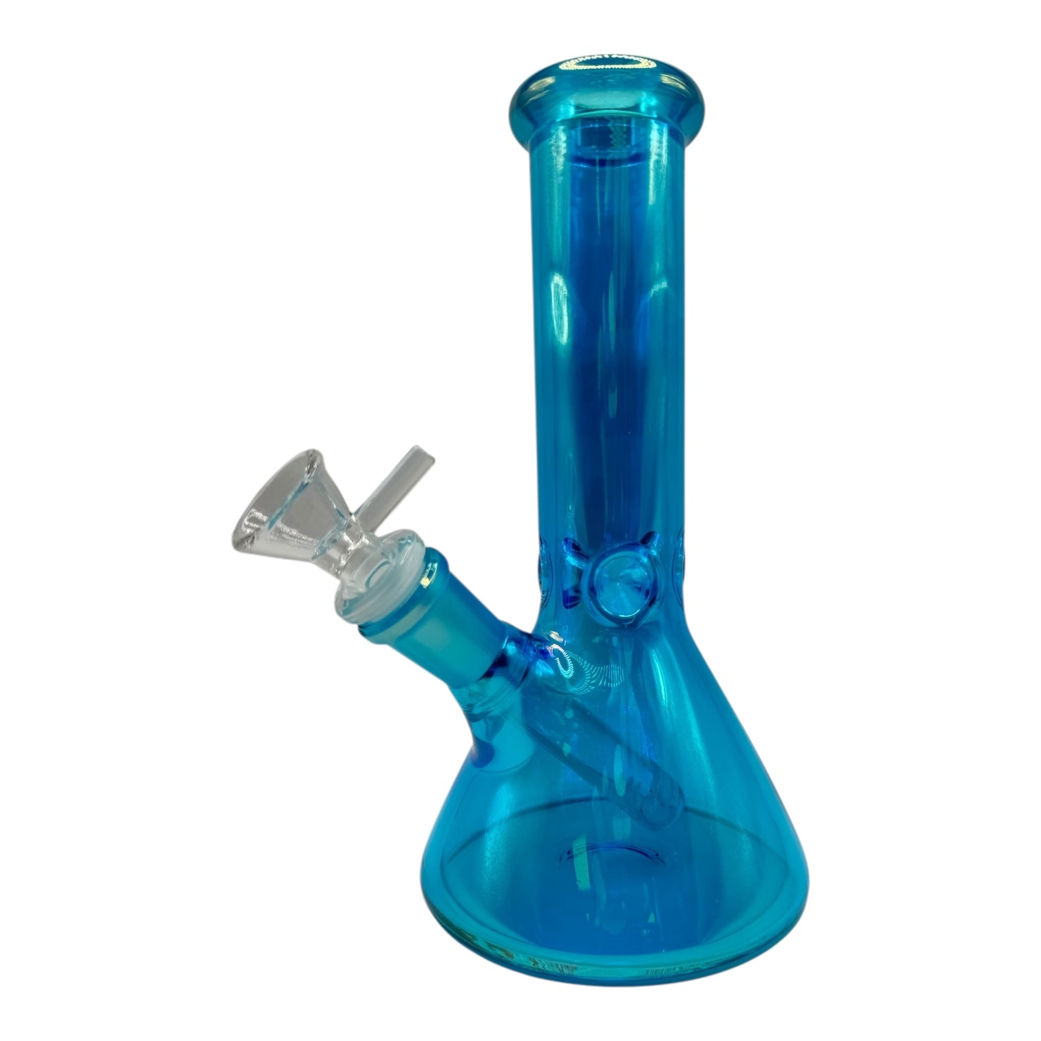 8"Color Chrome Ice Catcher Beaker Glass Water Pipe "WP-5040-12"