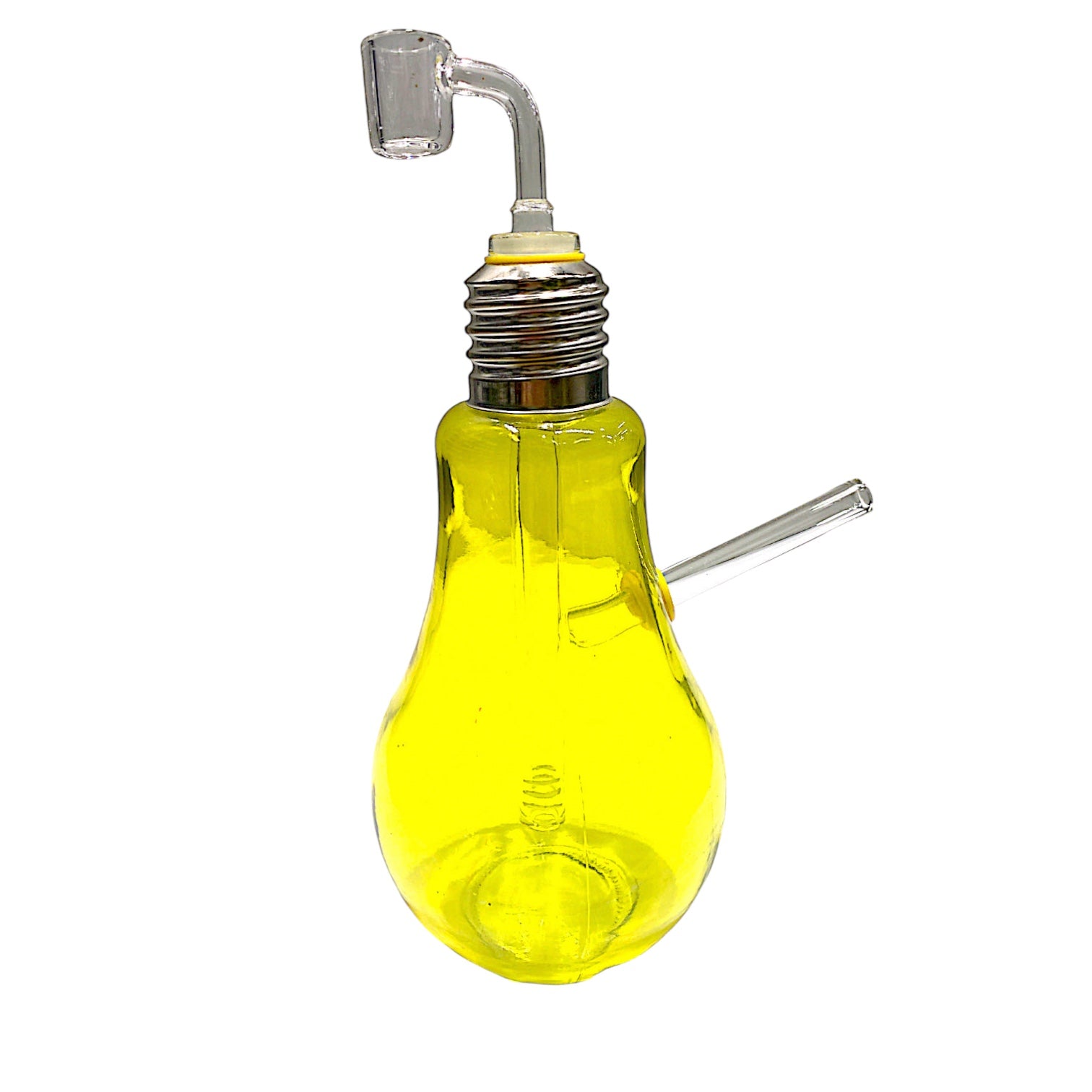 Large Light Bulb Oil Burner Bubbler Water Pipe (Assorted Colors)