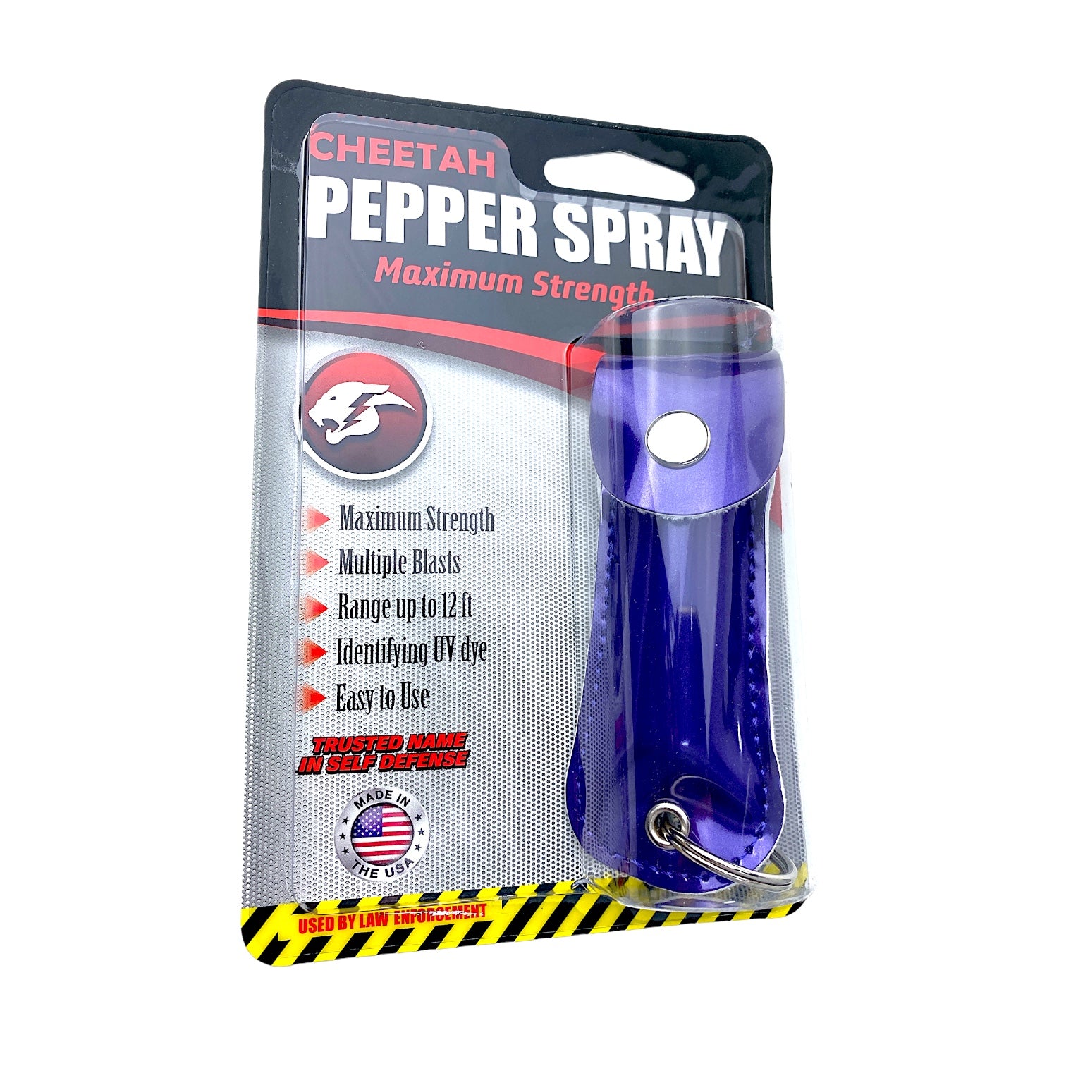 Cheetah Pepper Spray Maximum Strength w/Key-Chain Case Self Defense