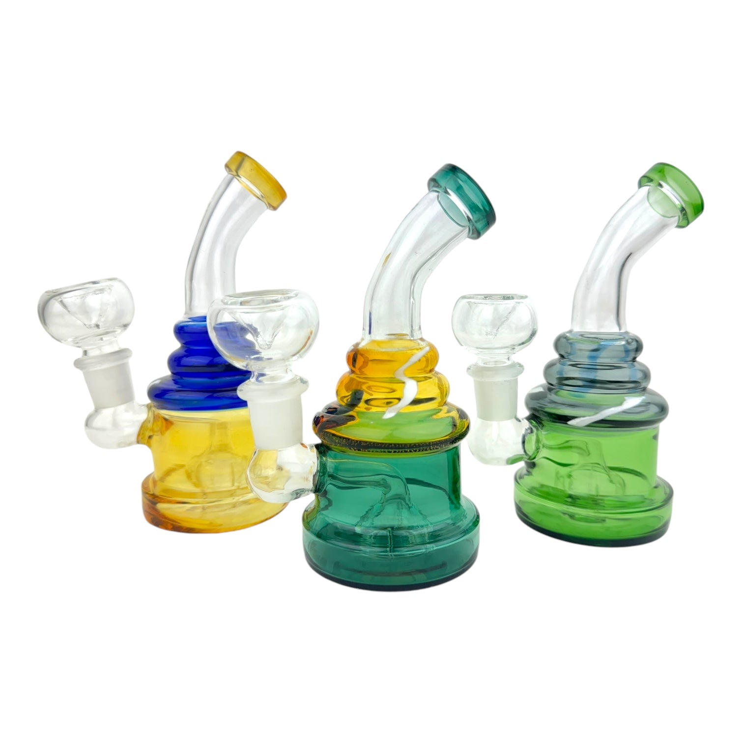5" Mini Cup Cake Glass Water Pipe (Assorted Colors)