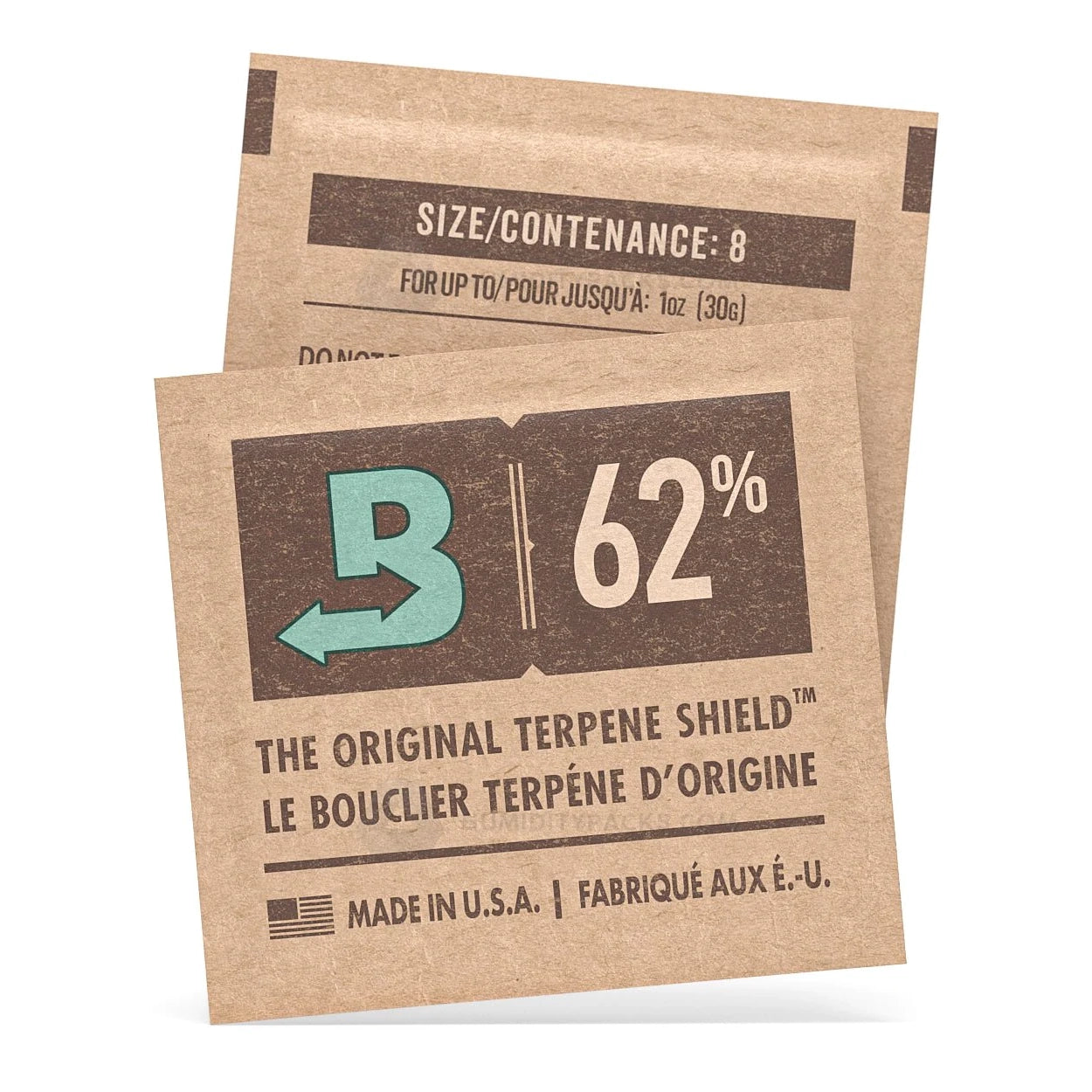 Boveda Humidity Terpene Shield 62% Packs (No Jar.. Cases)