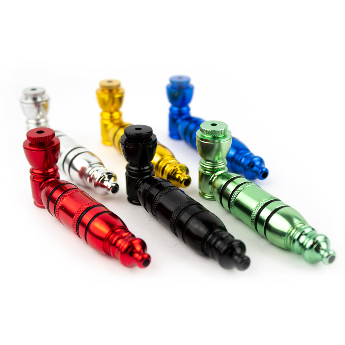 4" Metal Hand Pipe Anodized w/ 4 Rubber Seals