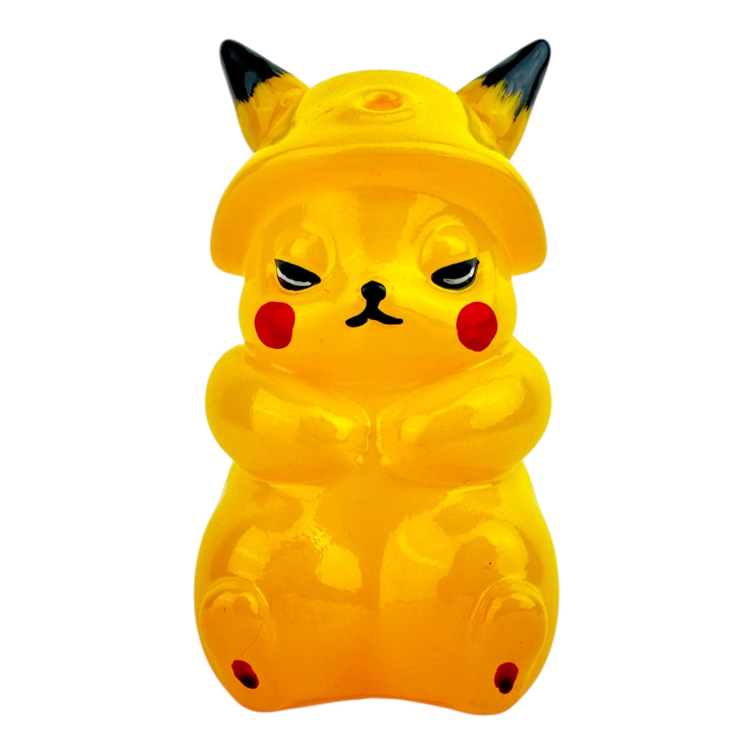 4” Yellow Pika Glass Water Pipe
