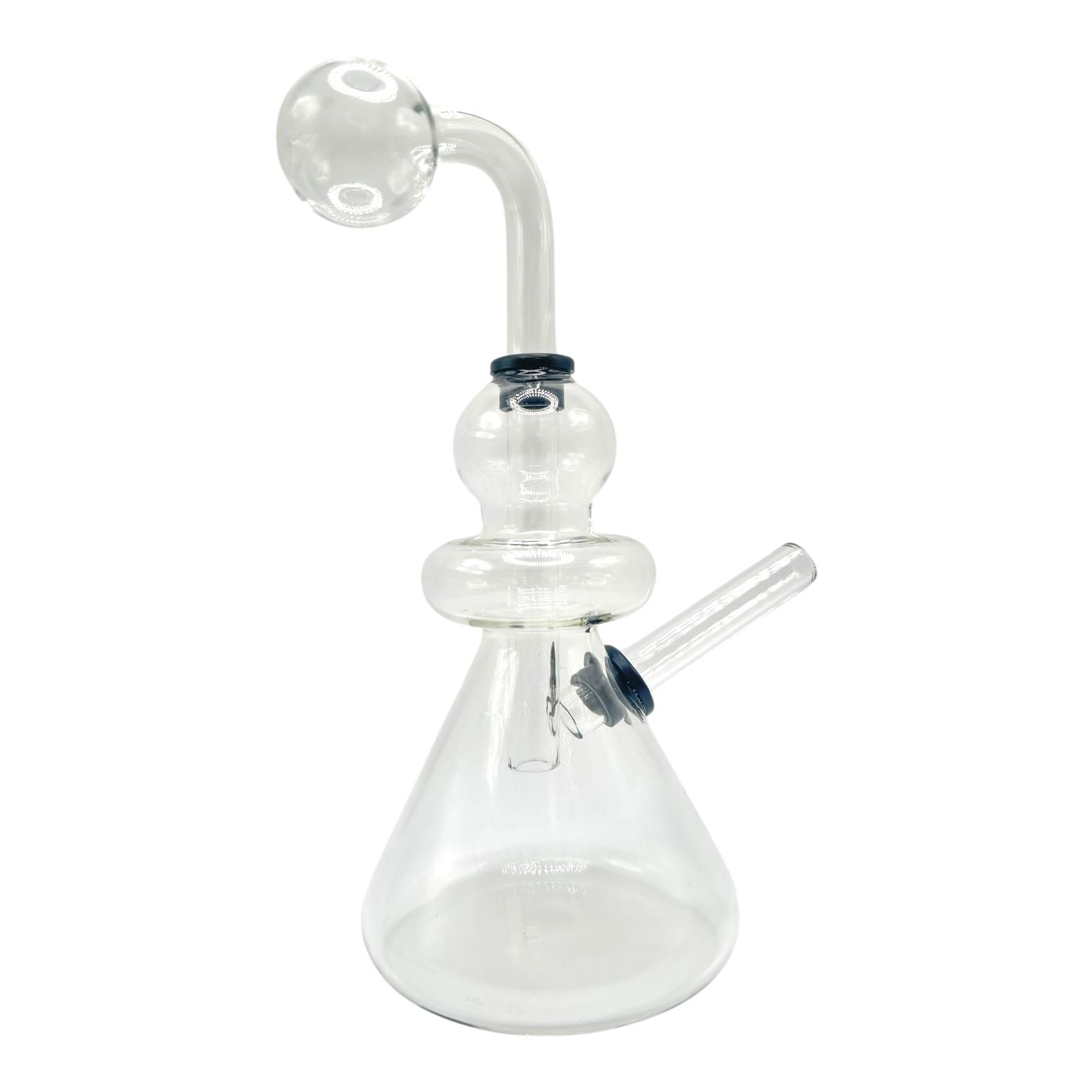 5.5" Double Bubble Beaker Shape OB Water Pipe 'Clear'