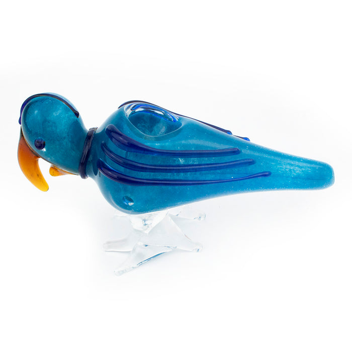5.5" Parrot Bird Glass Hand Pipe - Assorted Colors