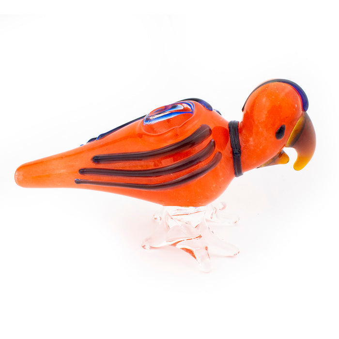 5.5" Parrot Bird Glass Hand Pipe - Assorted Colors