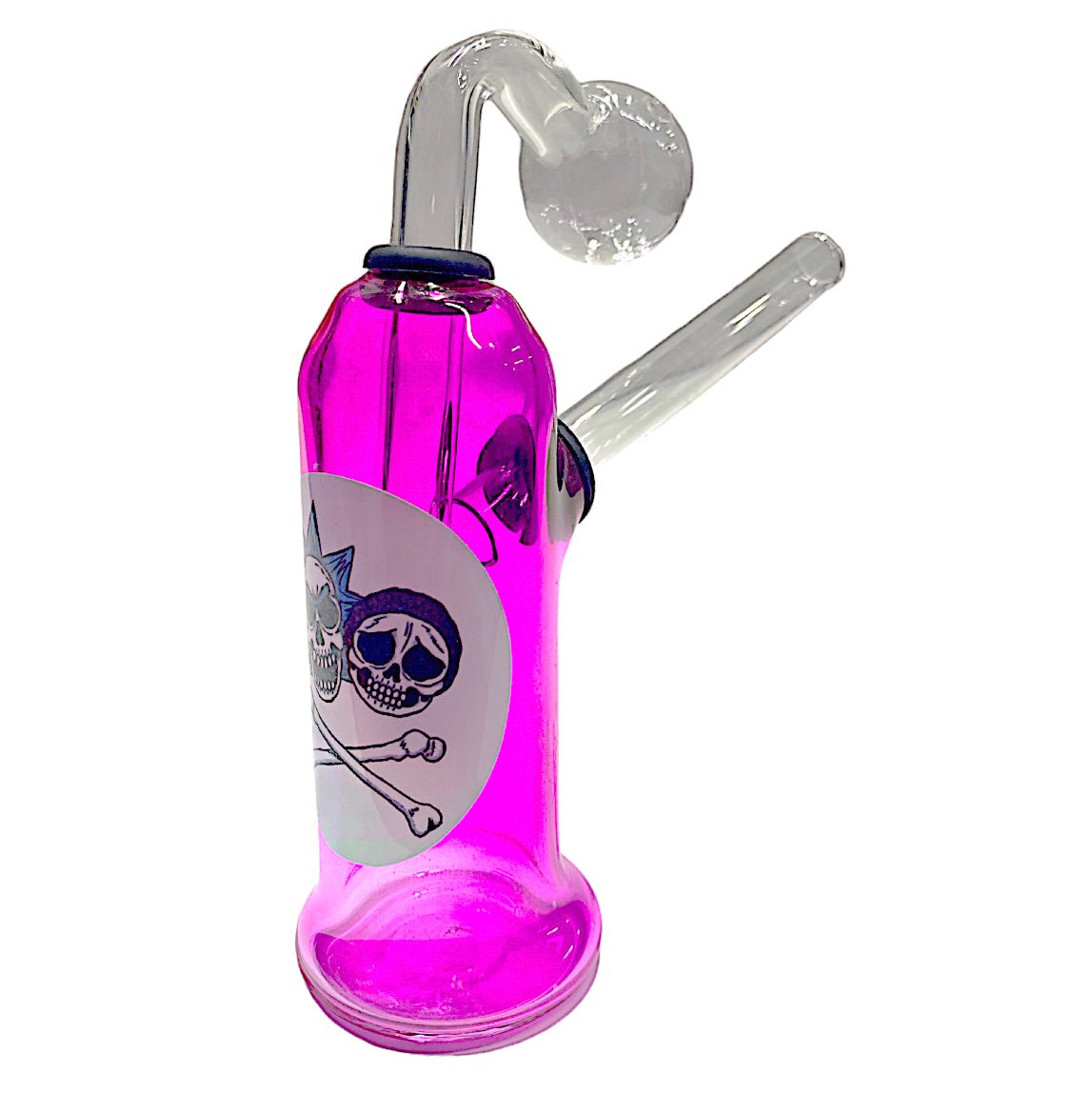 Colored Glass Bell Shape Medium 38x4 OB Water Pipe - Assorted Stickers